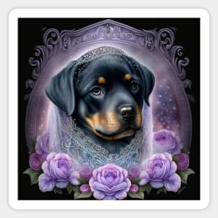 Gothic Rottweiler Puppy Sticker